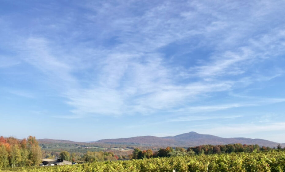 Les montagnes du Vermont depuis Dunham